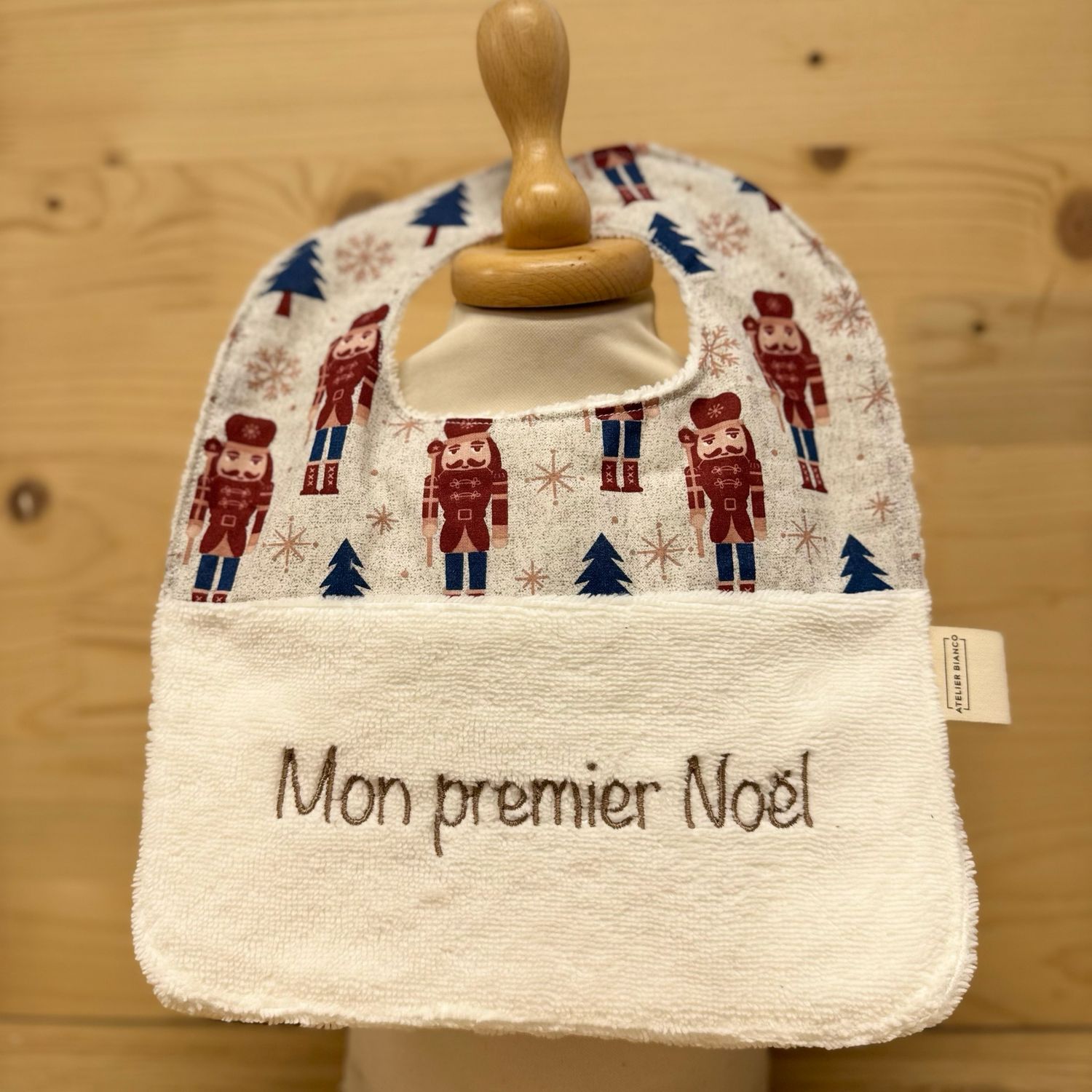 ? Personalized Baby Bib in Cotton and Bamboo – Handmade Newborn Gift, Soft and Unique