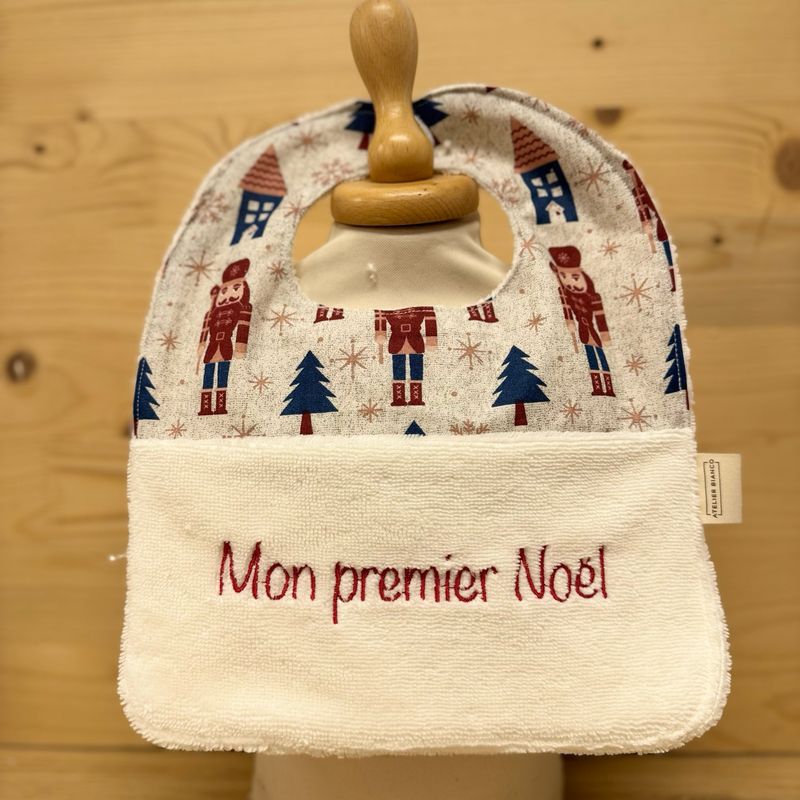? Personalized Baby Bib in Cotton and Bamboo – Handmade Newborn Gift, Soft and Unique