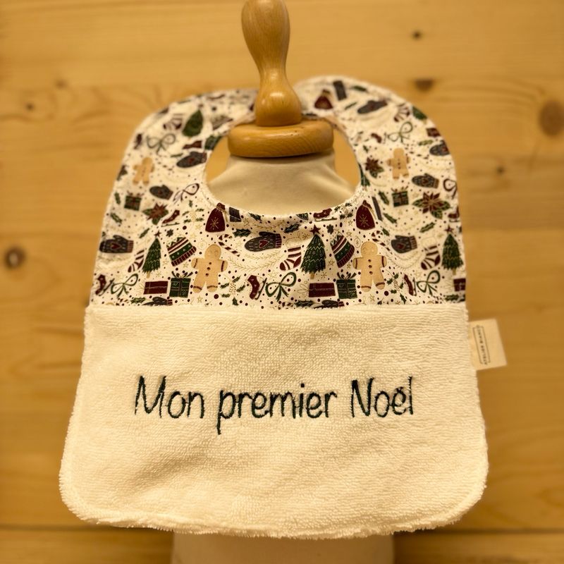 ? Personalized Baby Bib in Cotton and Bamboo – Handmade Newborn Gift, Soft and Unique
