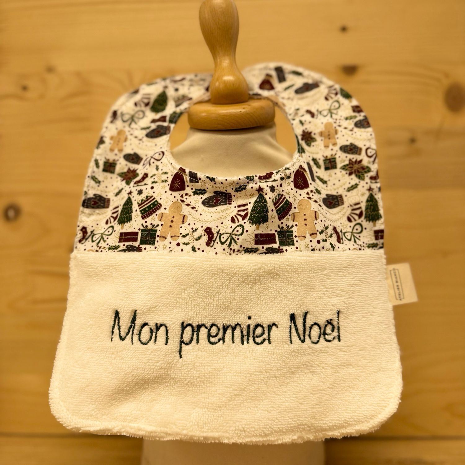 ? Personalized Baby Bib in Cotton and Bamboo – Handmade Newborn Gift, Soft and Unique
