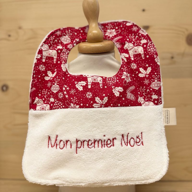 ? Personalized Baby Bib in Cotton and Bamboo – Handmade Newborn Gift, Soft and Unique