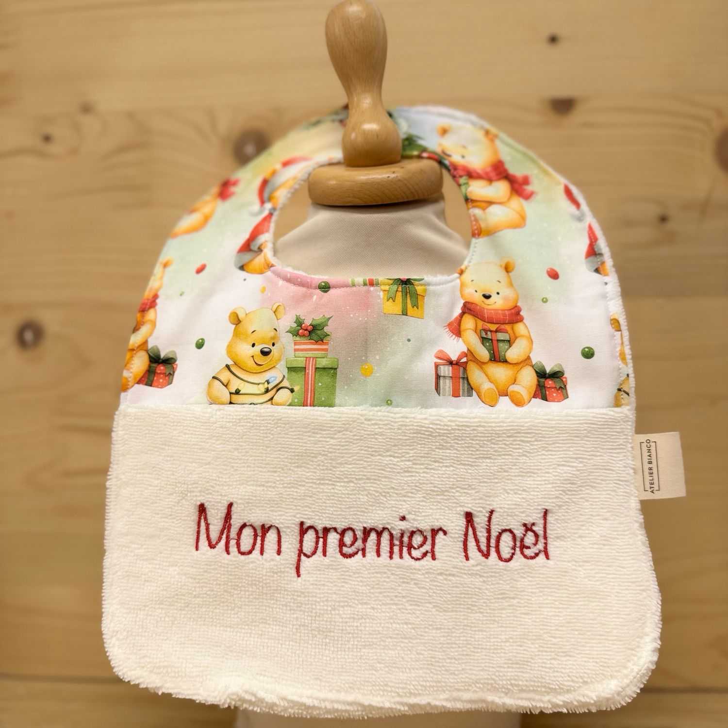 ? Personalized Baby Bib in Cotton and Bamboo – Handmade Newborn Gift, Soft and Unique