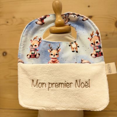 ? Personalized Baby Bib in Cotton and Bamboo – Handmade Newborn Gift, Soft and Unique