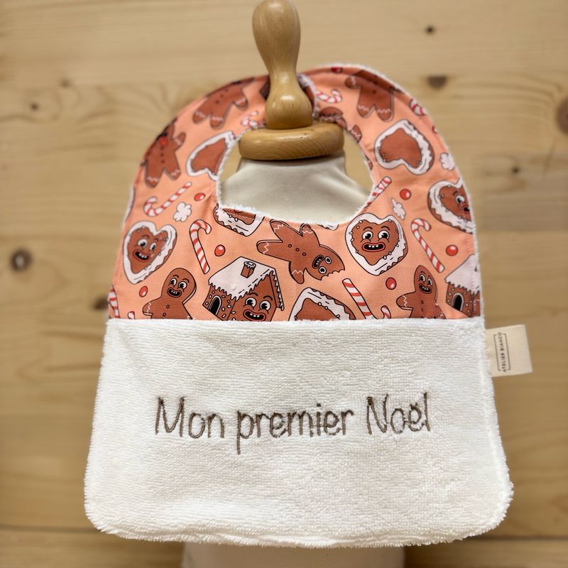 ? Personalized Baby Bib in Cotton and Bamboo – Handmade Newborn Gift, Soft and Unique