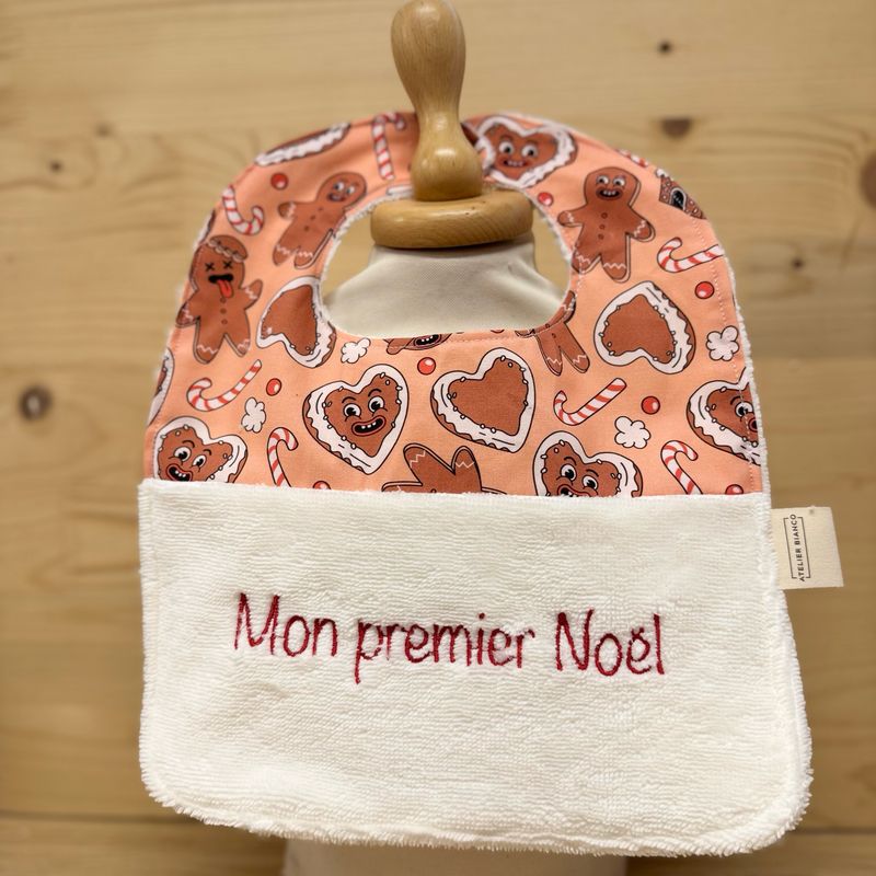 ? Personalized Baby Bib in Cotton and Bamboo – Handmade Newborn Gift, Soft and Unique