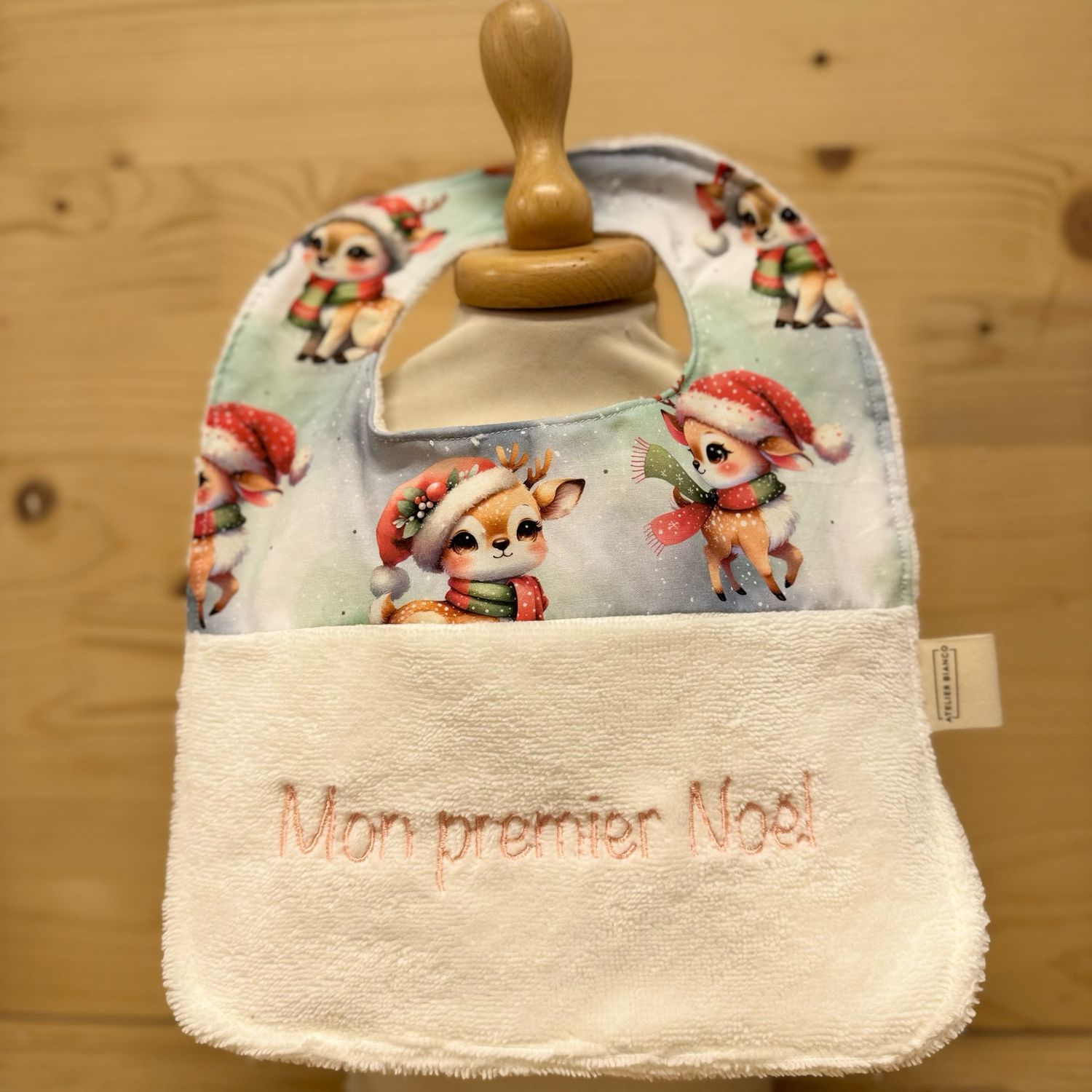 ? Personalized Baby Bib in Cotton and Bamboo – Handmade Newborn Gift, Soft and Unique