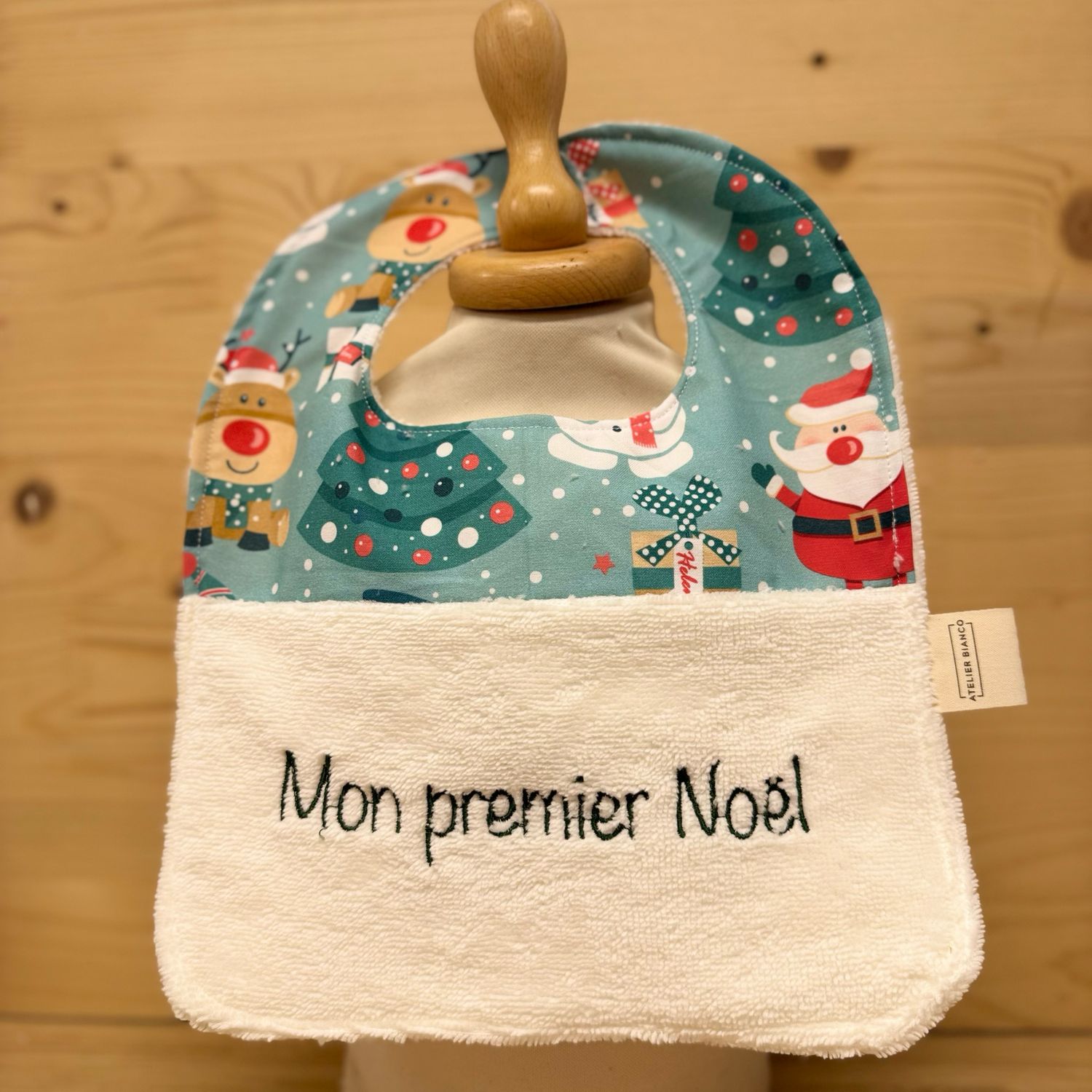? Personalized Baby Bib in Cotton and Bamboo – Handmade Newborn Gift, Soft and Unique