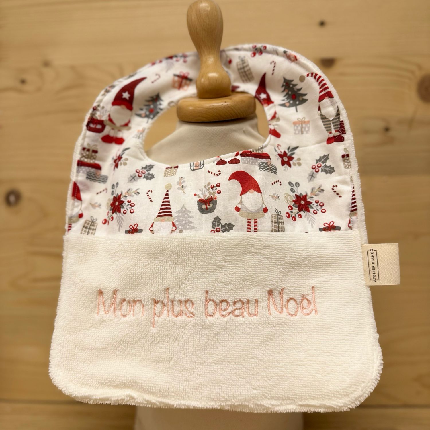 ? Personalized Baby Bib in Cotton and Bamboo – Handmade Newborn Gift, Soft and Unique
