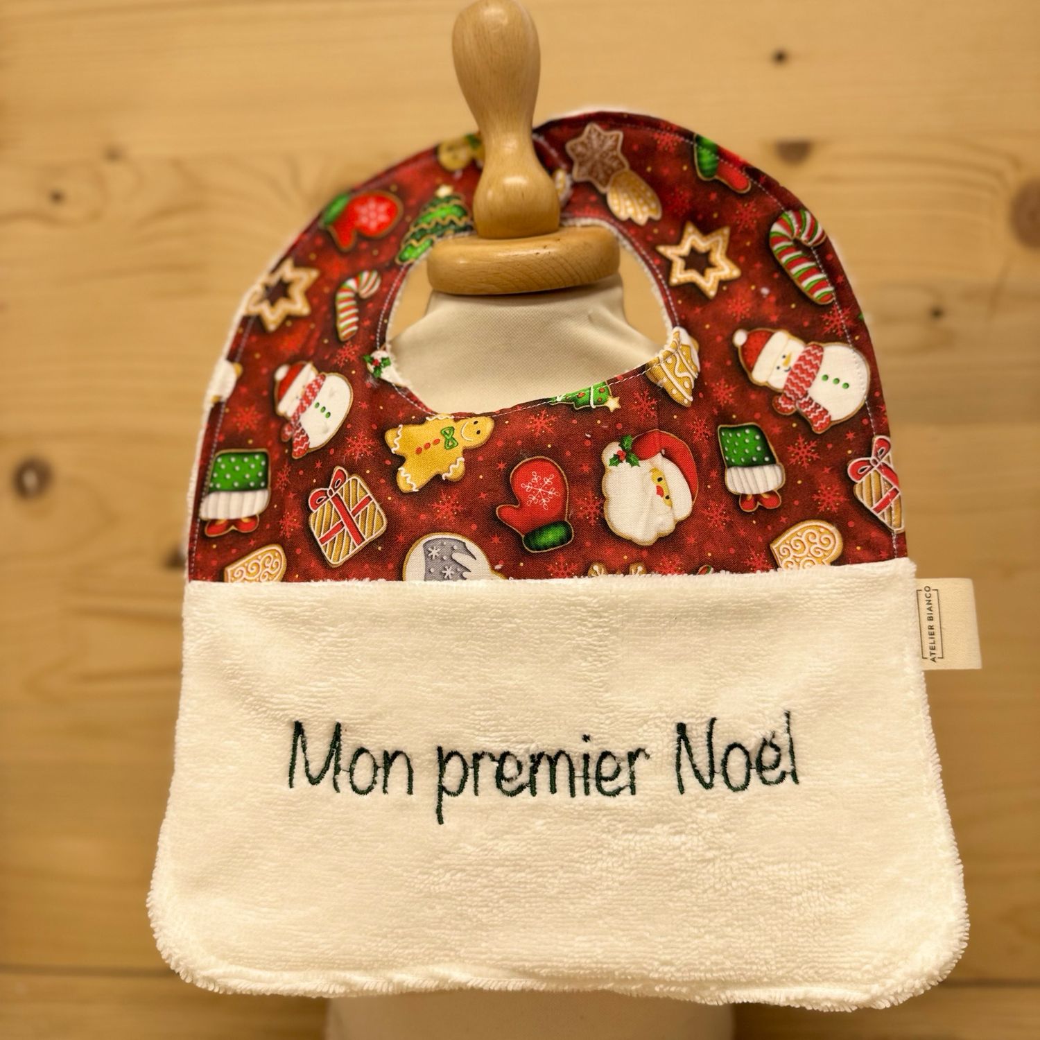 ? Personalized Baby Bib in Cotton and Bamboo – Handmade Newborn Gift, Soft and Unique
