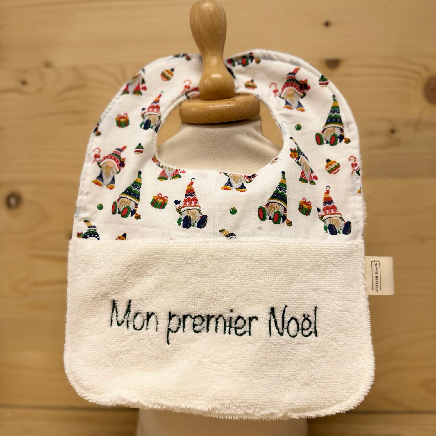 ? Personalized Baby Bib in Cotton and Bamboo – Handmade Newborn Gift, Soft and Unique