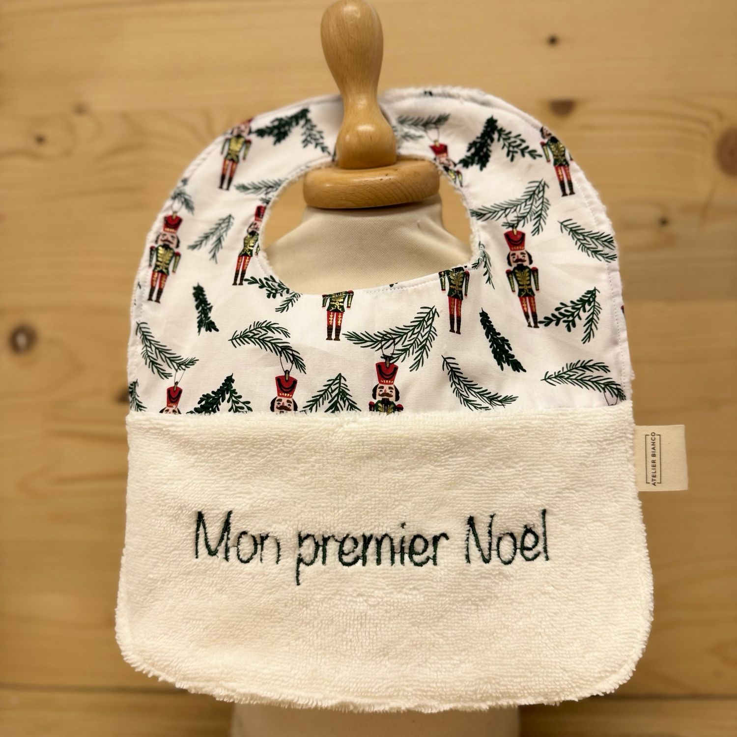 ? Personalized Baby Bib in Cotton and Bamboo – Handmade Newborn Gift, Soft and Unique
