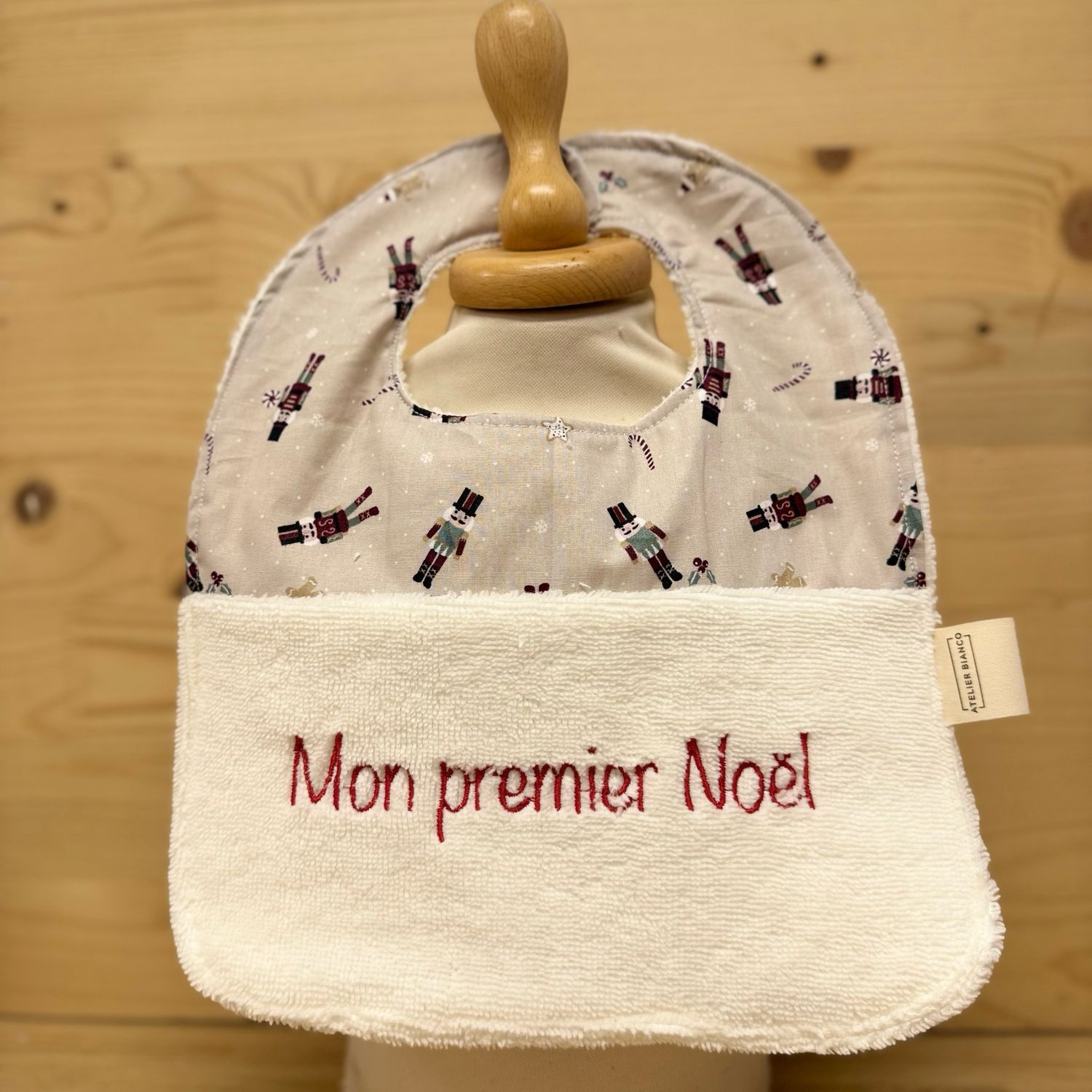 ? Personalized Baby Bib in Cotton and Bamboo – Handmade Newborn Gift, Soft and Unique