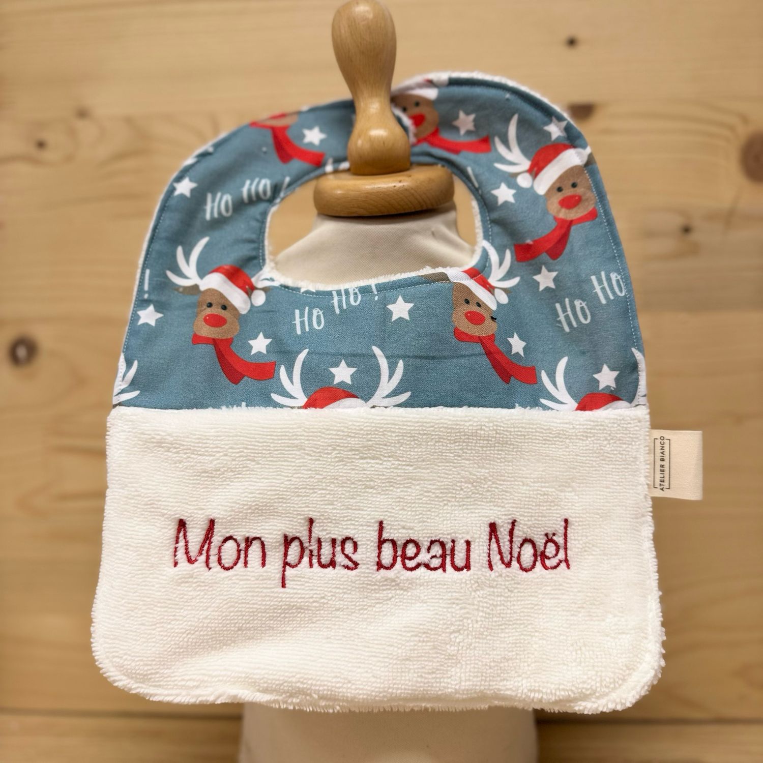 ? Personalized Baby Bib in Cotton and Bamboo – Handmade Newborn Gift, Soft and Unique