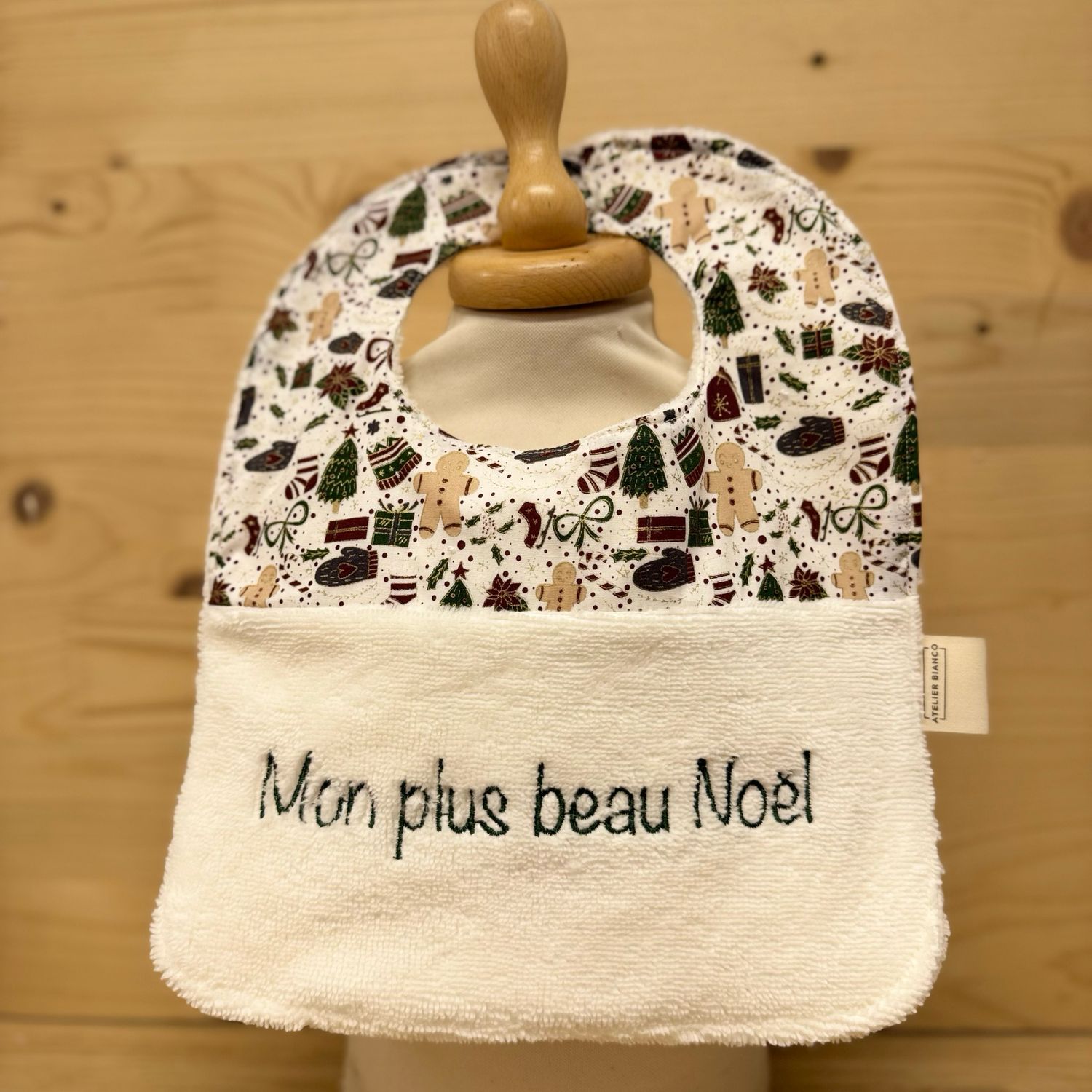 ? Personalized Baby Bib in Cotton and Bamboo – Handmade Newborn Gift, Soft and Unique