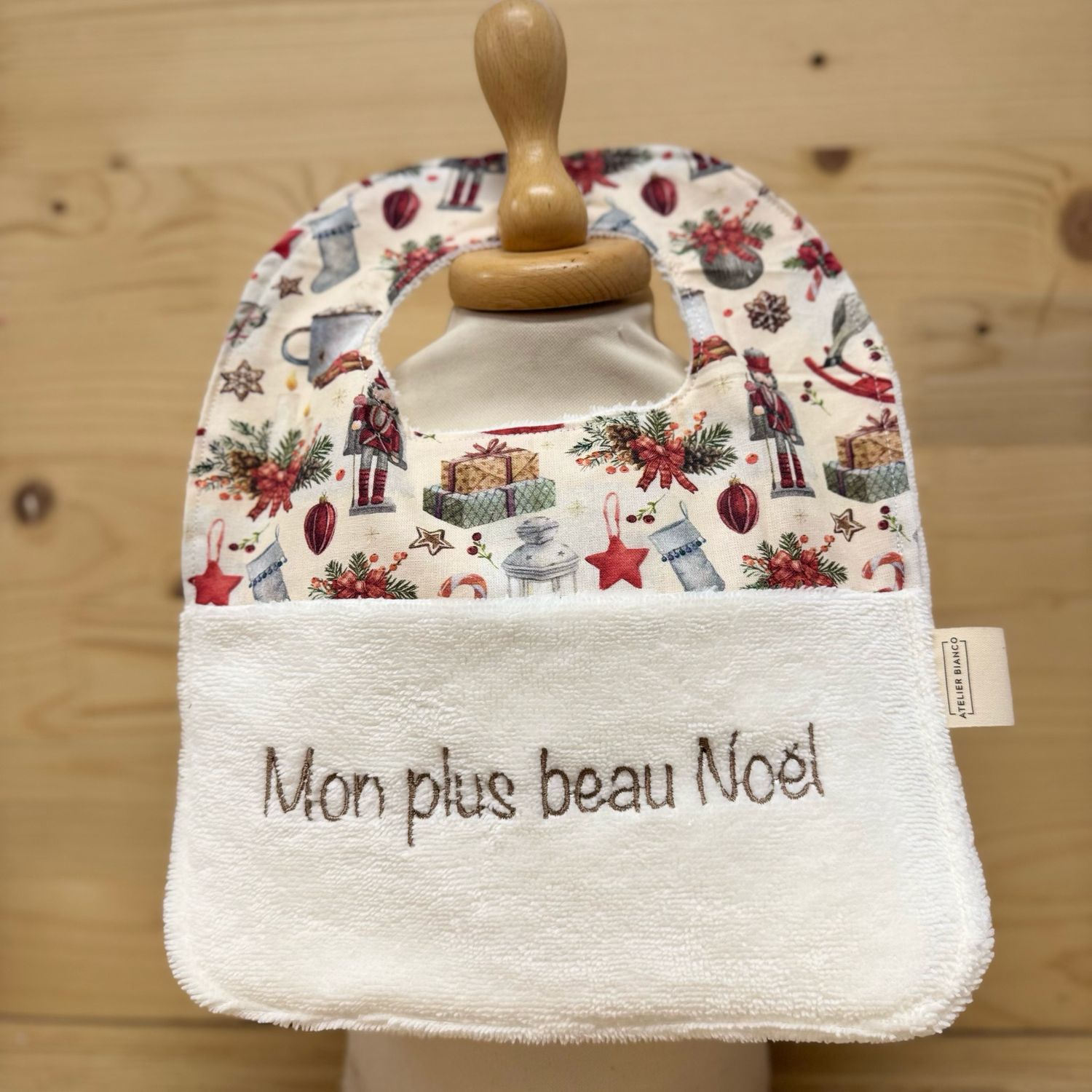 ? Personalized Baby Bib in Cotton and Bamboo – Handmade Newborn Gift, Soft and Unique