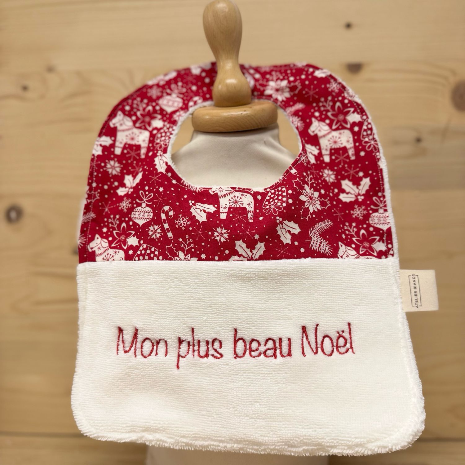 ? Personalized Baby Bib in Cotton and Bamboo – Handmade Newborn Gift, Soft and Unique