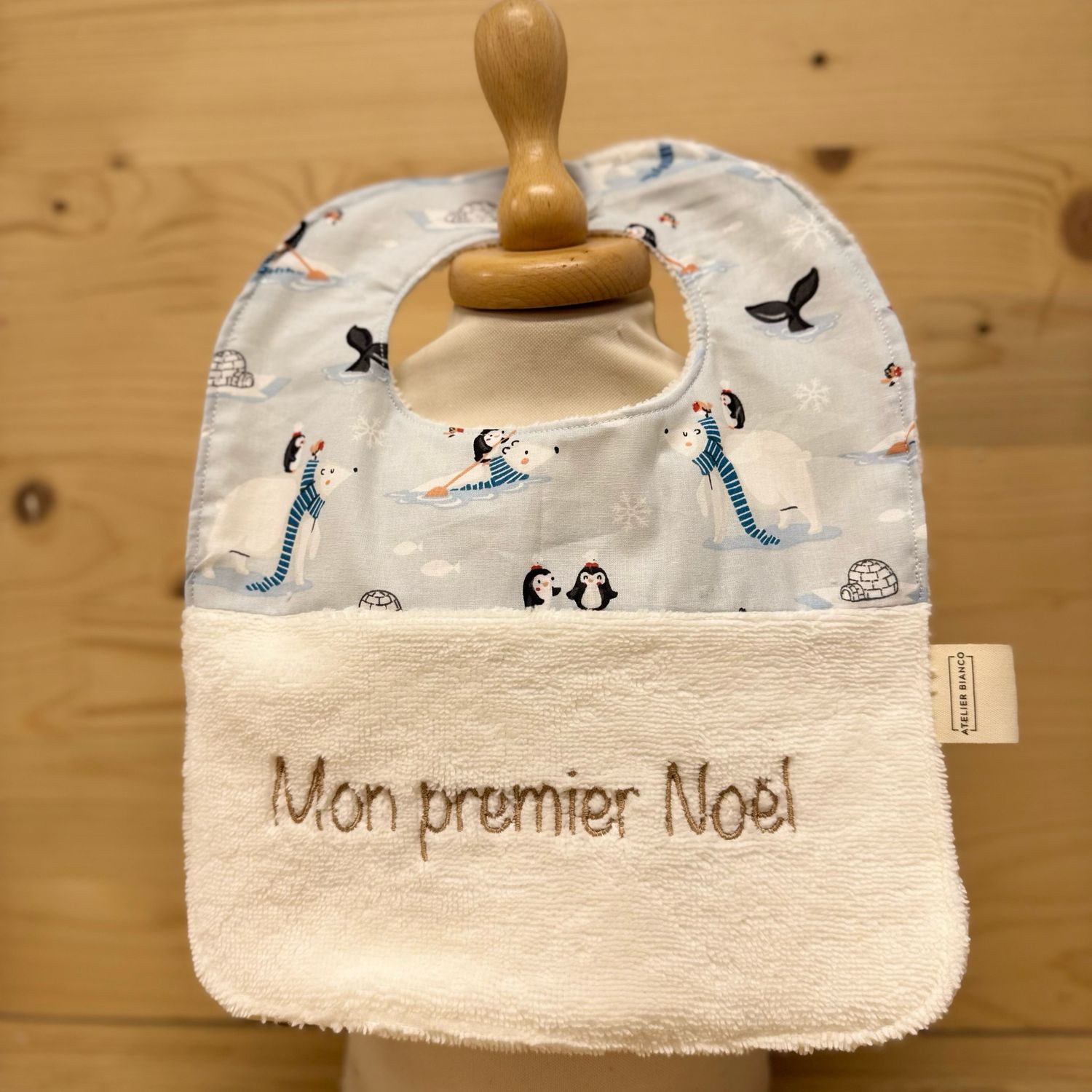 ? Personalized Baby Bib in Cotton and Bamboo – Handmade Newborn Gift, Soft and Unique