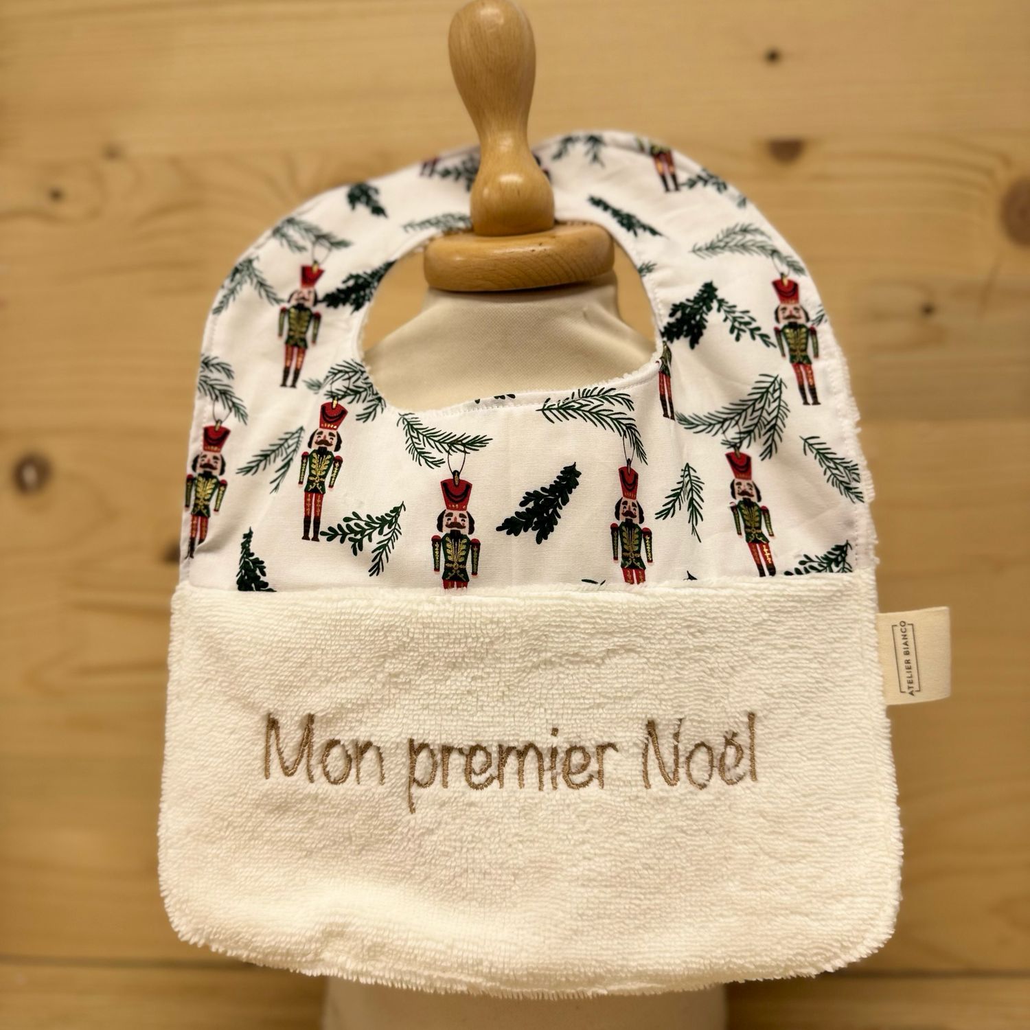 ? Personalized Baby Bib in Cotton and Bamboo – Handmade Newborn Gift, Soft and Unique