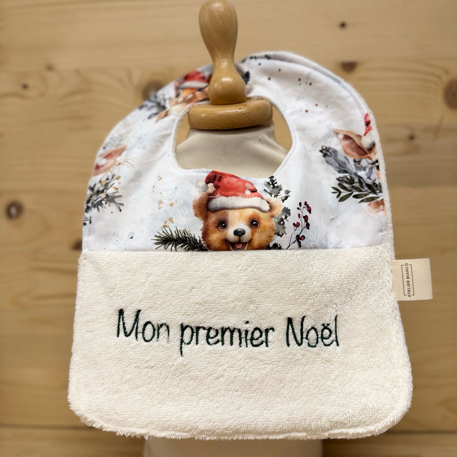 ? Personalized Baby Bib in Cotton and Bamboo – Handmade Newborn Gift, Soft and Unique