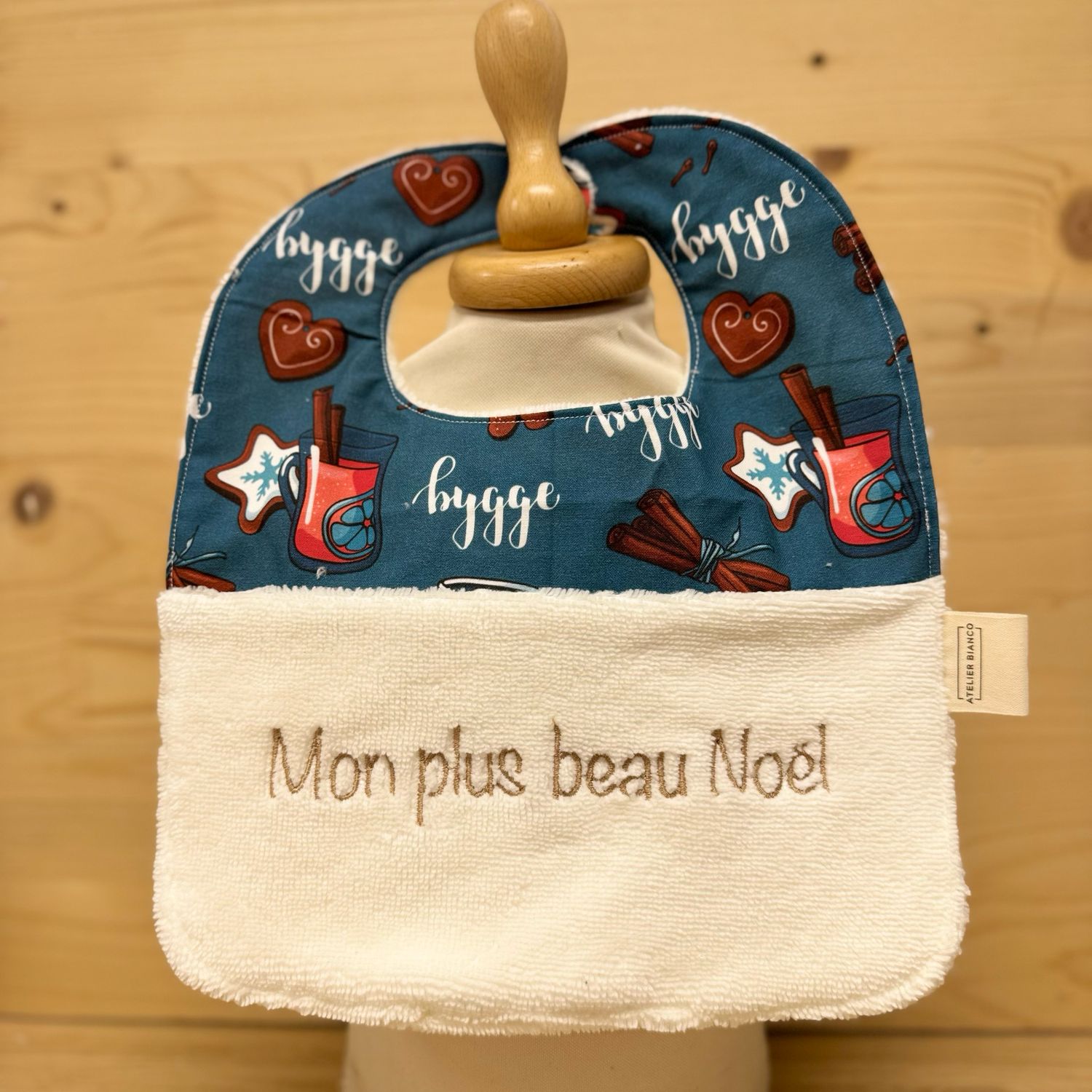 ? Personalized Baby Bib in Cotton and Bamboo – Handmade Newborn Gift, Soft and Unique