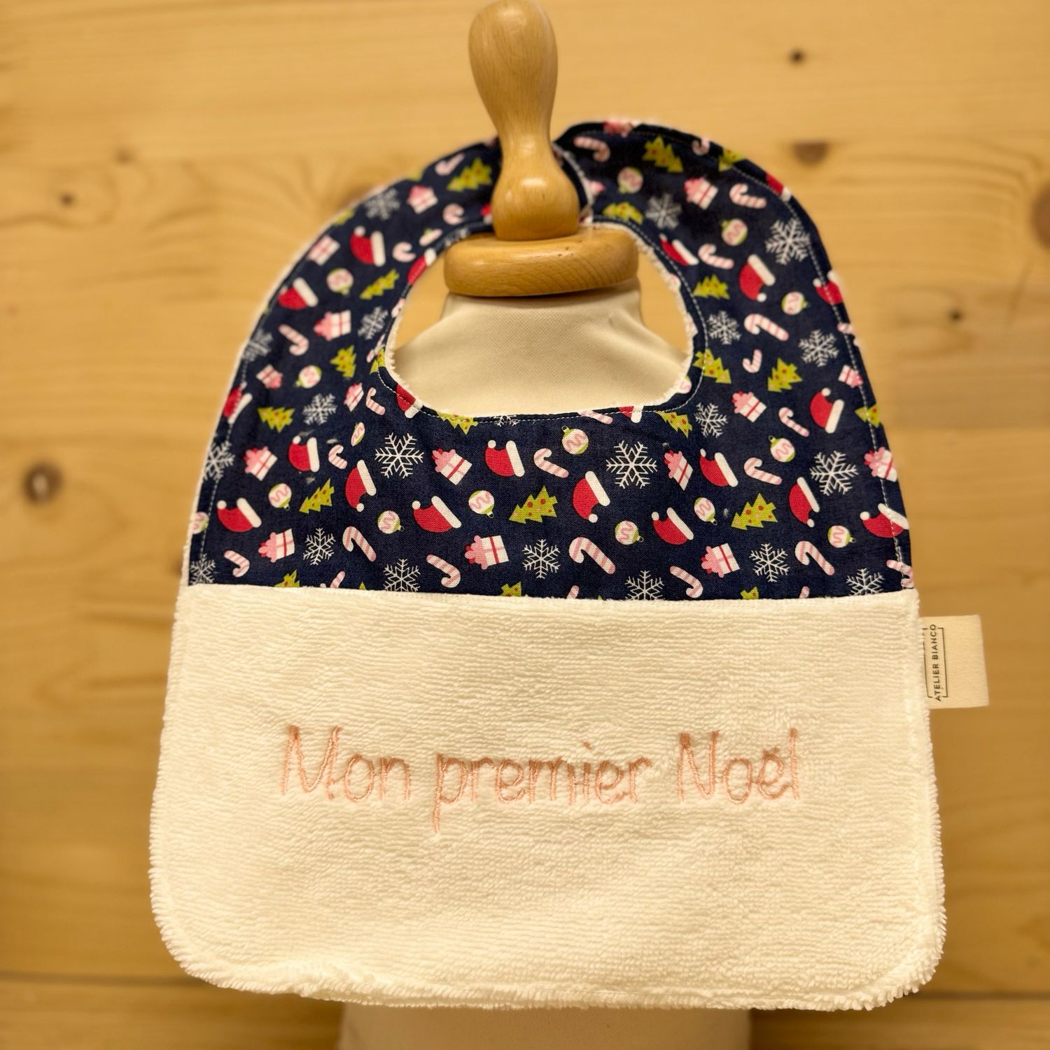 ? Personalized Baby Bib in Cotton and Bamboo – Handmade Newborn Gift, Soft and Unique