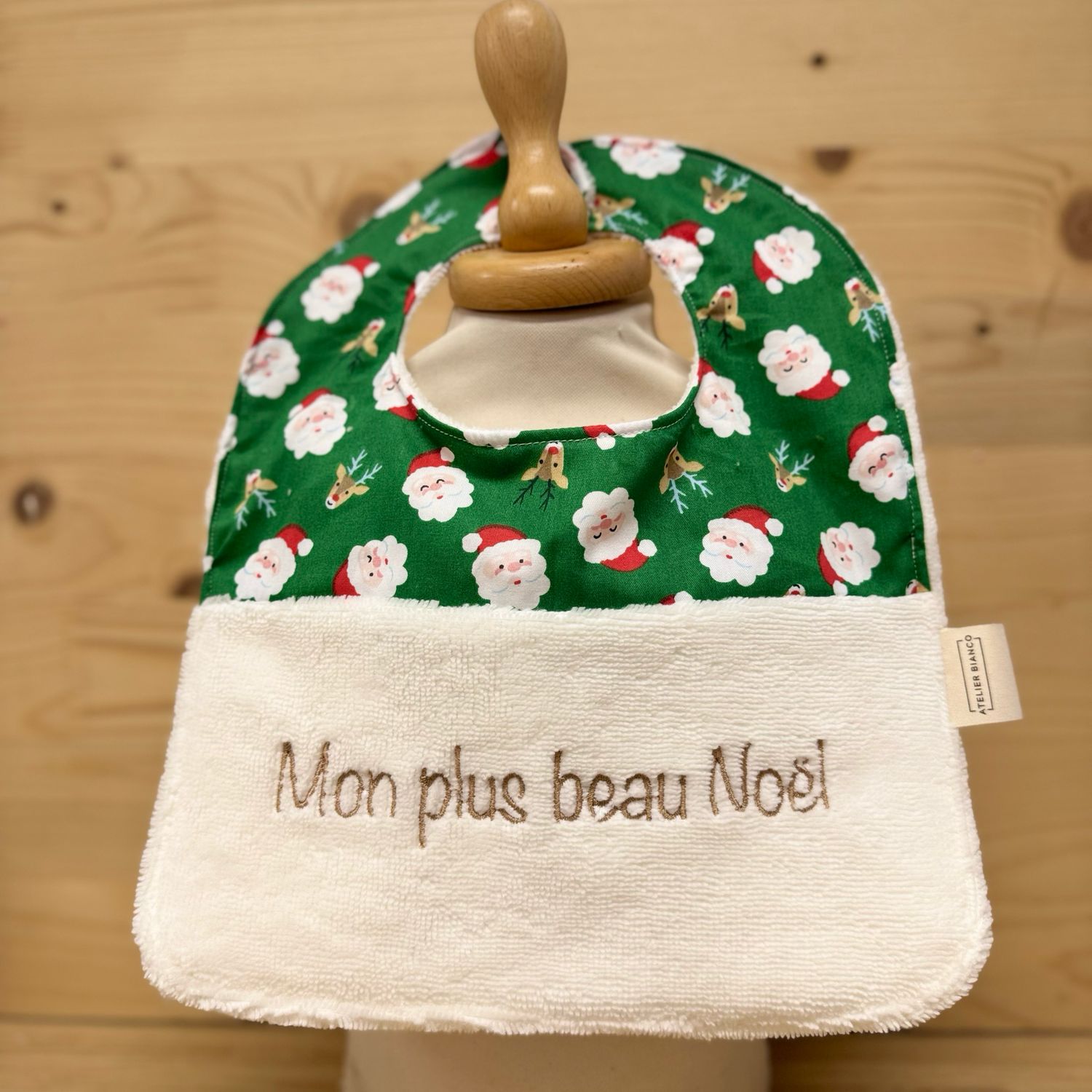 ? Personalized Baby Bib in Cotton and Bamboo – Handmade Newborn Gift, Soft and Unique