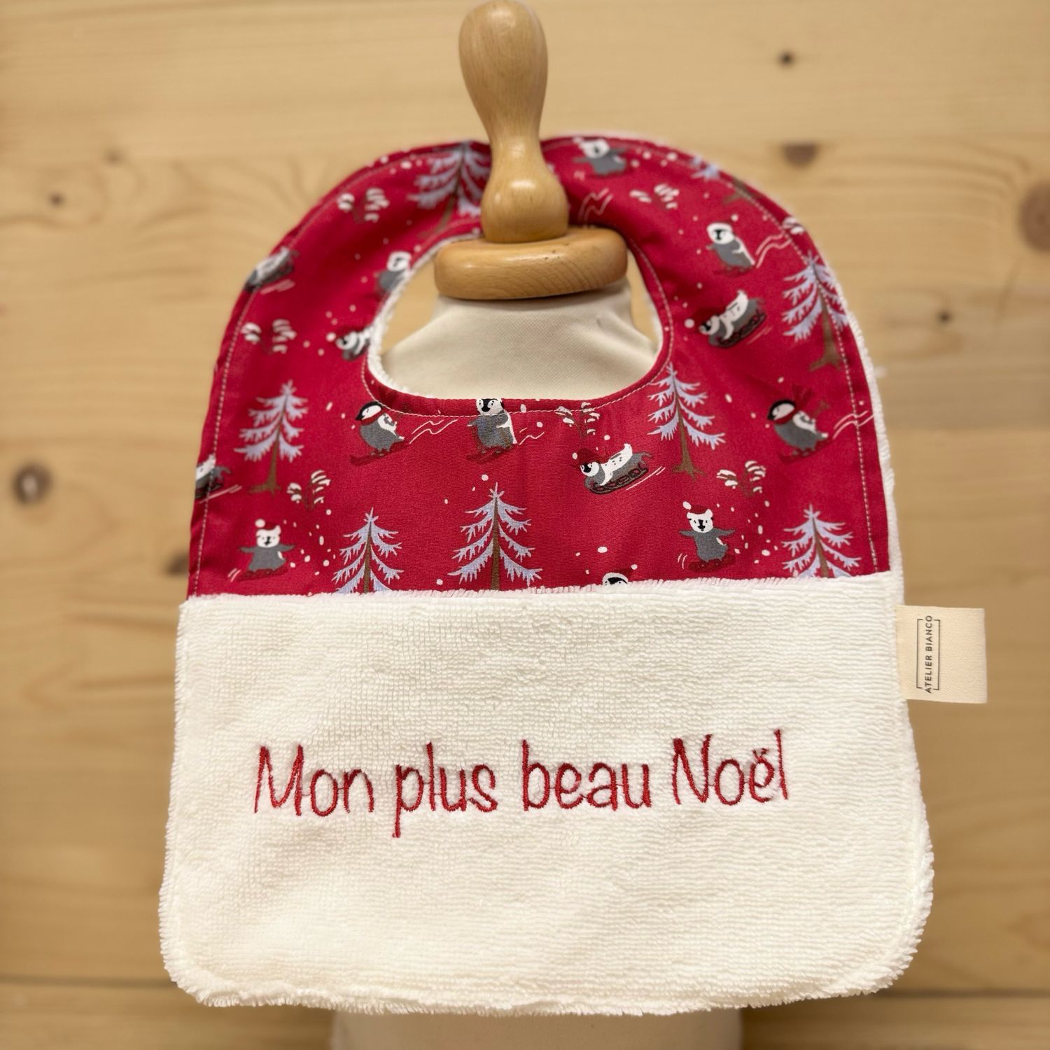 ? Personalized Baby Bib in Cotton and Bamboo – Handmade Newborn Gift, Soft and Unique
