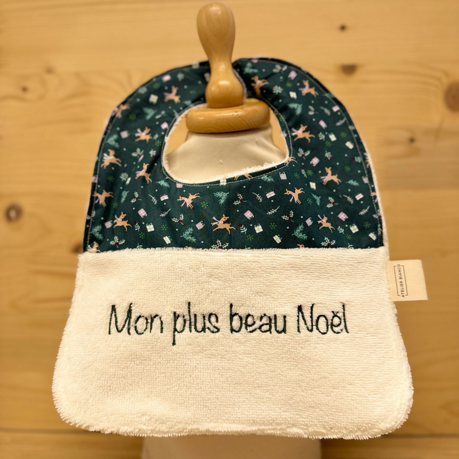? Personalized Baby Bib in Cotton and Bamboo – Handmade Newborn Gift, Soft and Unique