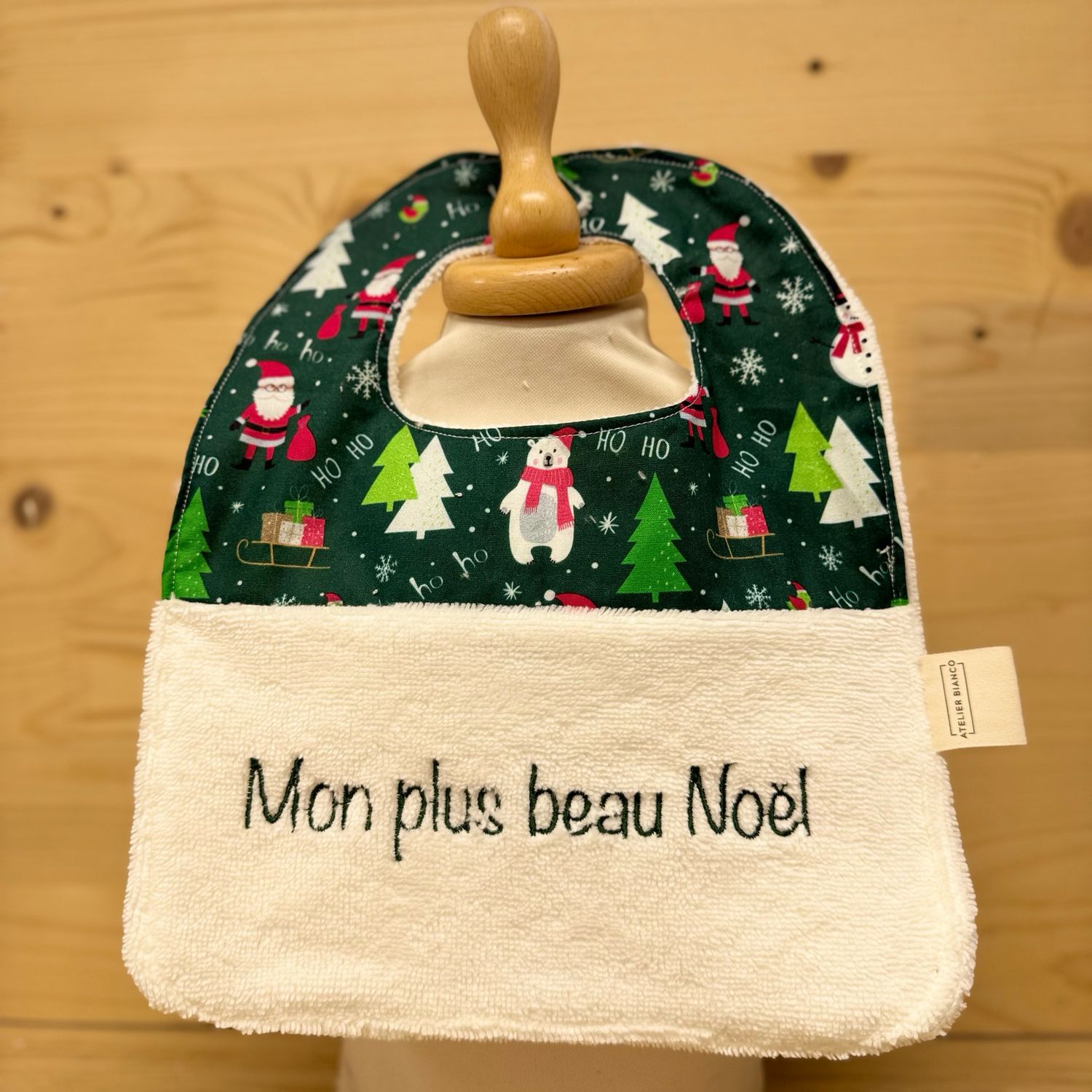 ? Personalized Baby Bib in Cotton and Bamboo – Handmade Newborn Gift, Soft and Unique