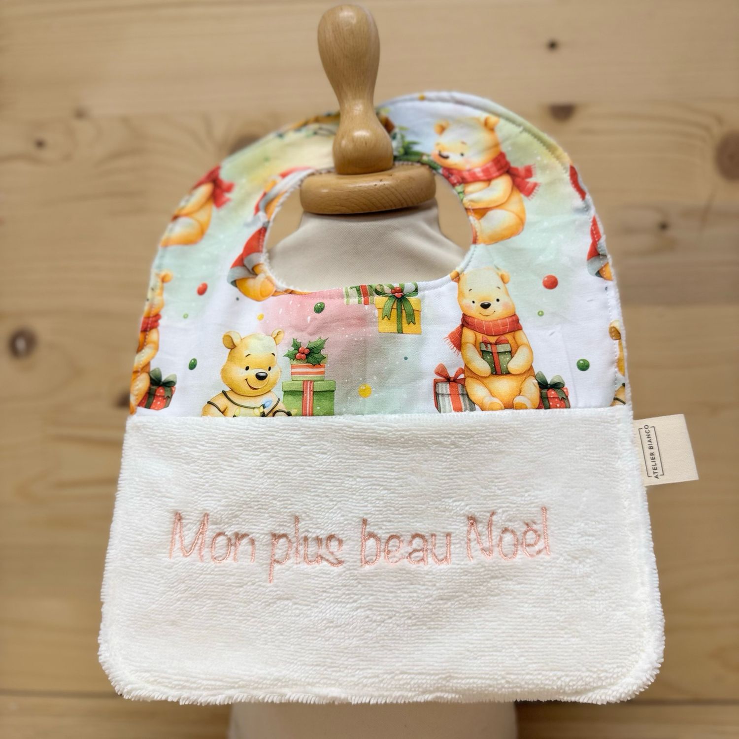 ? Personalized Baby Bib in Cotton and Bamboo – Handmade Newborn Gift, Soft and Unique