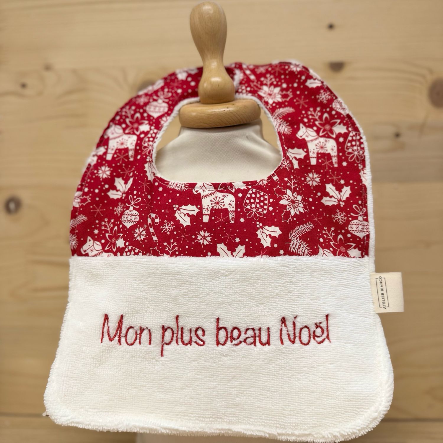? Personalized Baby Bib in Cotton and Bamboo – Handmade Newborn Gift, Soft and Unique