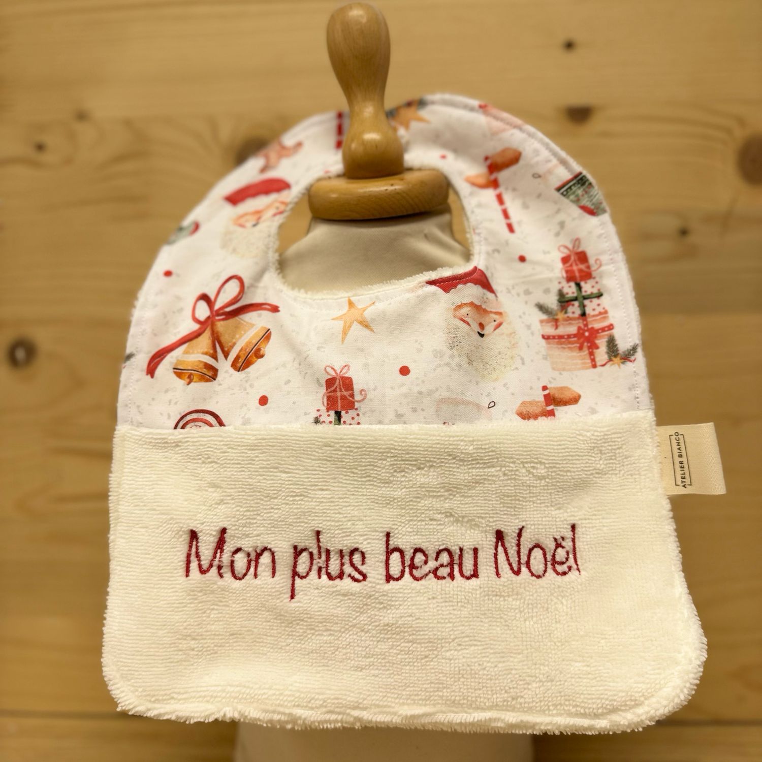 ? Personalized Baby Bib in Cotton and Bamboo – Handmade Newborn Gift, Soft and Unique