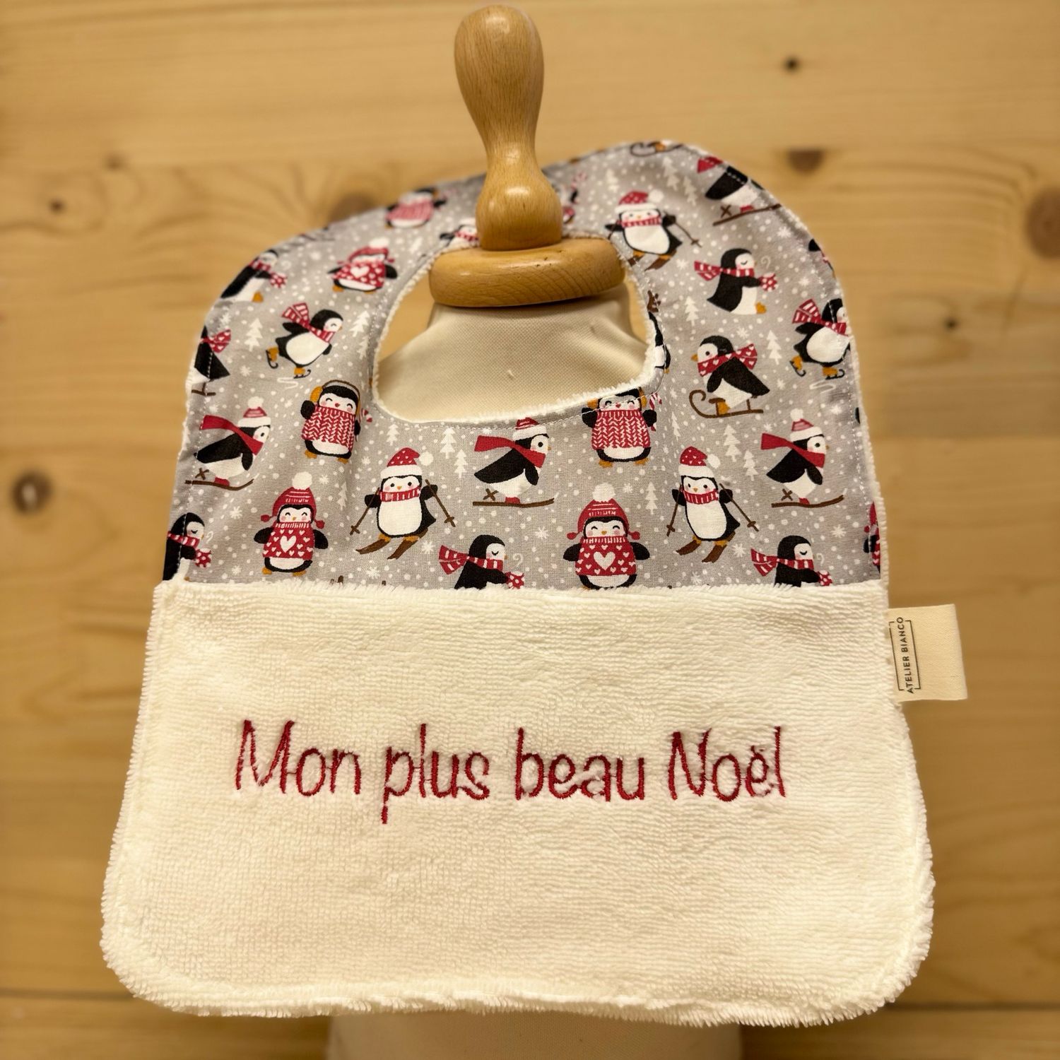 ? Personalized Baby Bib in Cotton and Bamboo – Handmade Newborn Gift, Soft and Unique