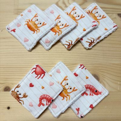 Pack de 7 lingettes lavables Pack de 7 lingettes lavables