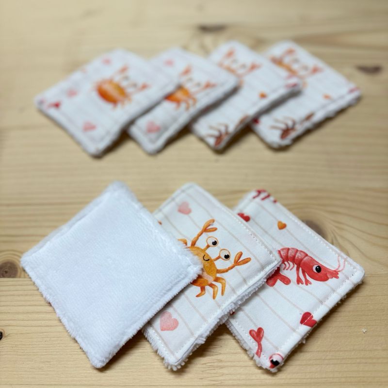 Pack de 7 lingettes lavables
