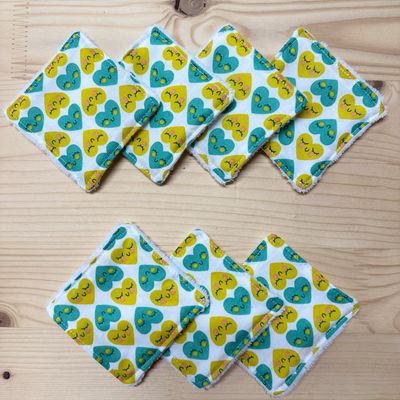 Pack de 7 lingettes lavables Pack de 7 lingettes lavables