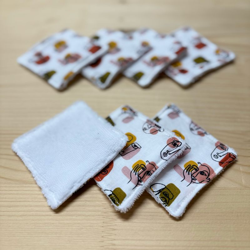 Pack de 7 lingettes lavables