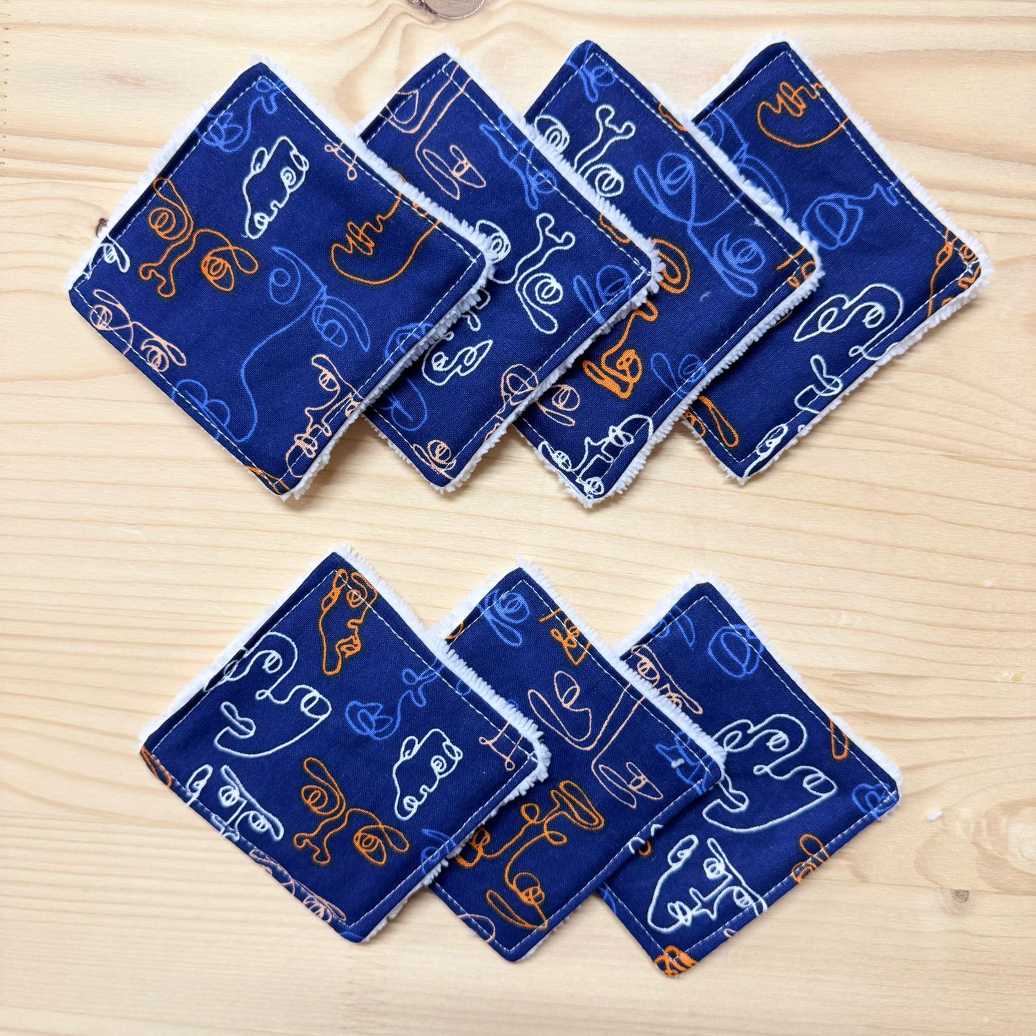 Pack de 7 lingettes lavables