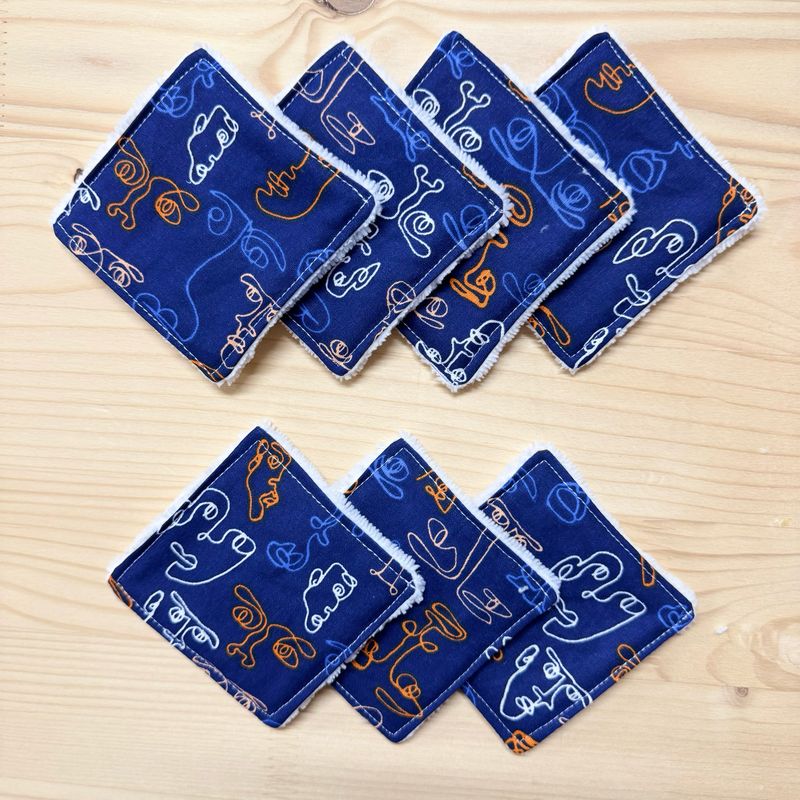 Pack de 7 lingettes lavables