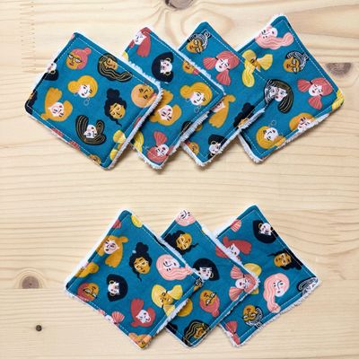 Pack de 7 lingettes lavables Pack de 7 lingettes lavables