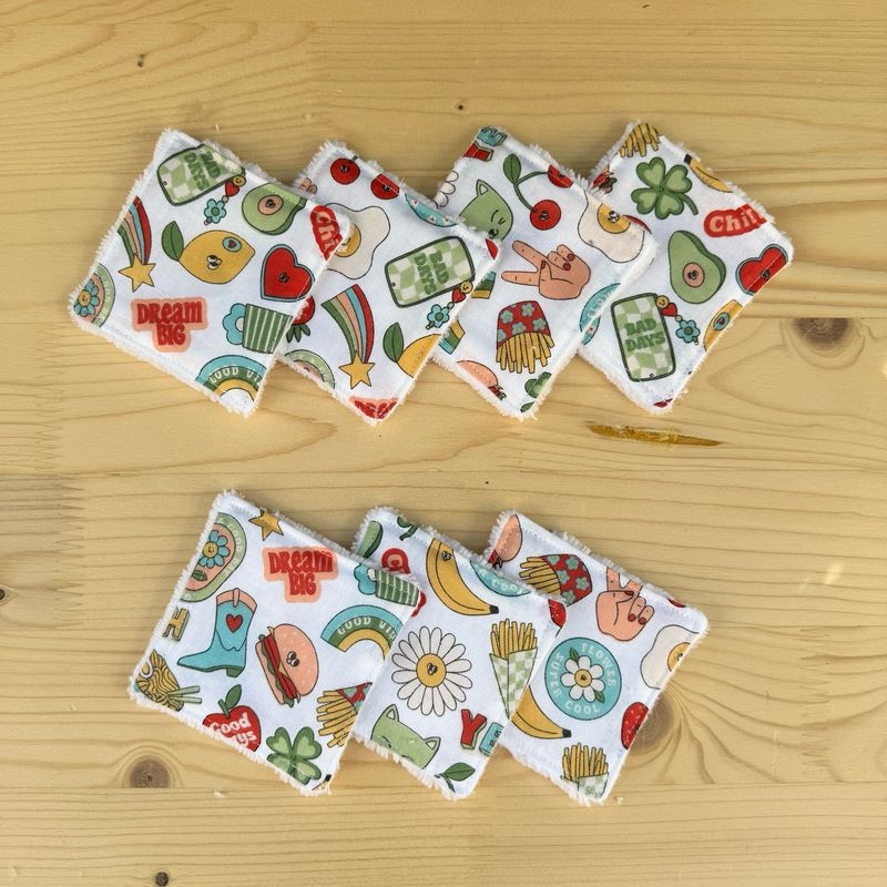 Pack de 7 lingettes lavables