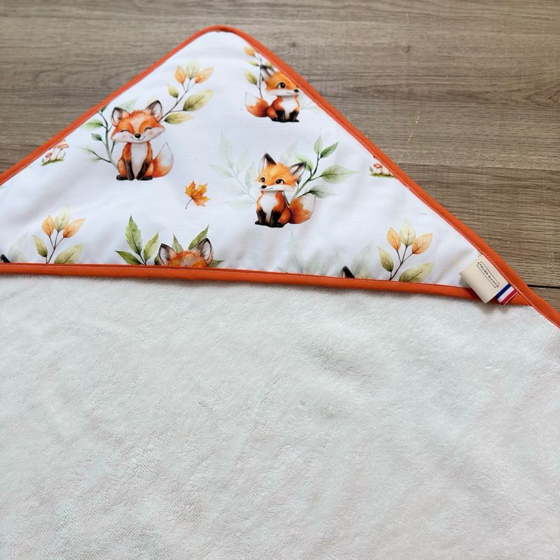 Cape de bain bébé - Motifs Renard