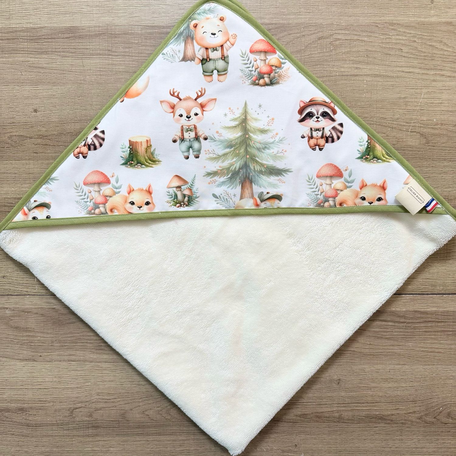 Cape de bain bébé - Motifs Forêt