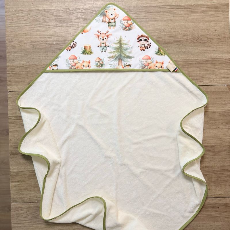 Cape de bain bébé - Motifs Forêt