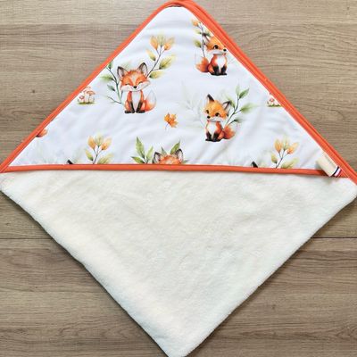Cape de bain bébé - Motifs Renard