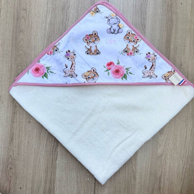 Cape de bain bébé - Motifs Savane