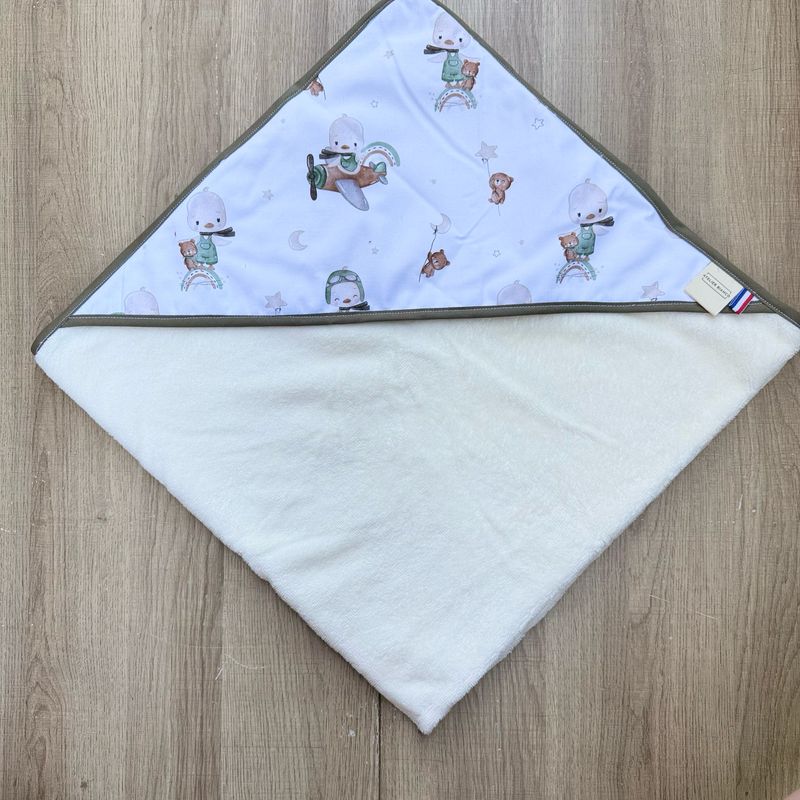 Cape de bain bébé - Motifs Aviateurs