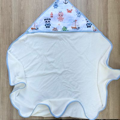 Cape de bain bébé - Motifs Animaux marin
