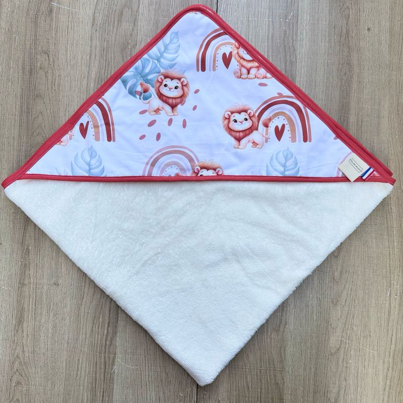 Cape de bain bébé - Motifs Lion