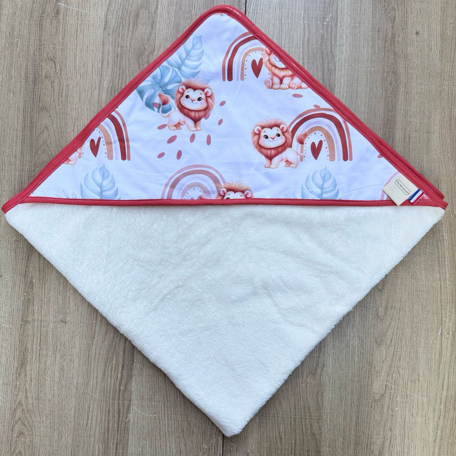 Cape de bain bébé - Motifs Lion